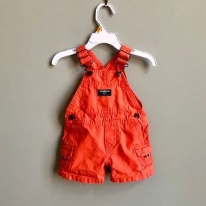 Osh Kosh B’Gosh Salmon/coral Overall Shorts 6M